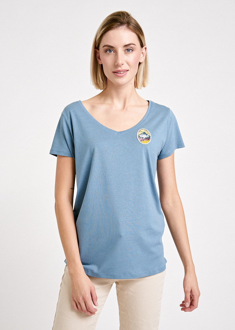 DAMEN V-AUSSCHNITT WOODSHIRT PEAK