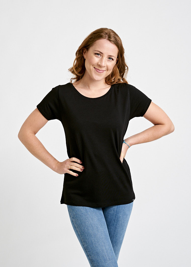 DAMEN WOODSHIRT REGULAR BLACK