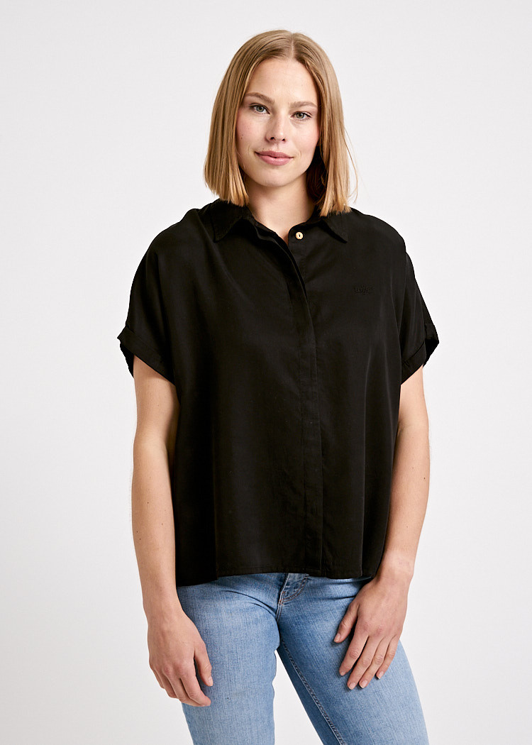 DAMEN TWILL BLUSE BLACK