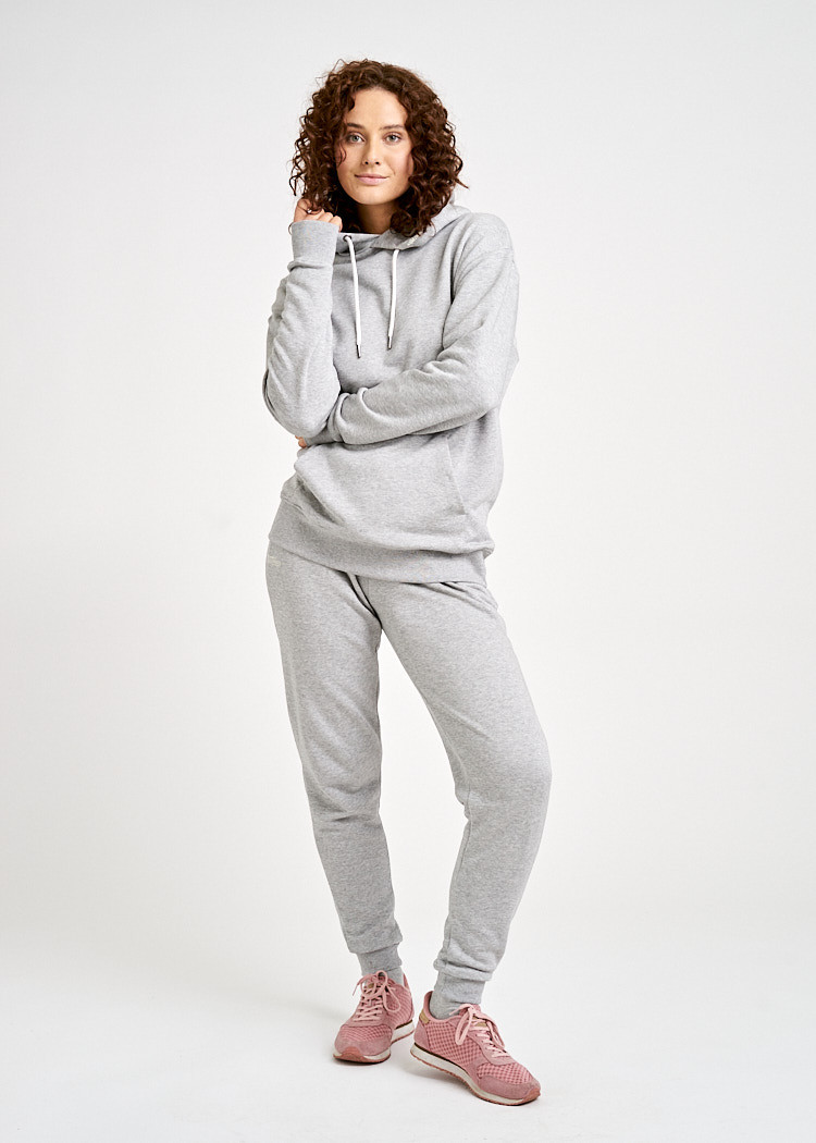 DAMEN HOODIE GRAY MELANGE