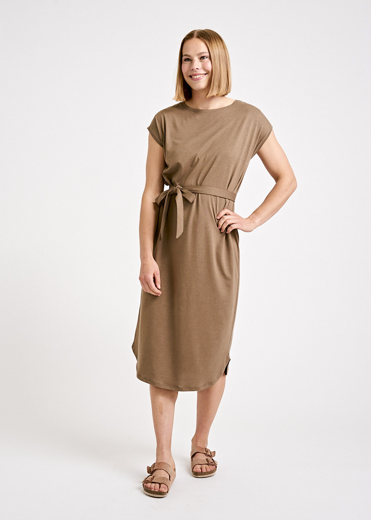 DAMEN KIMONO MIDI-KLEID SEPIA TINT
