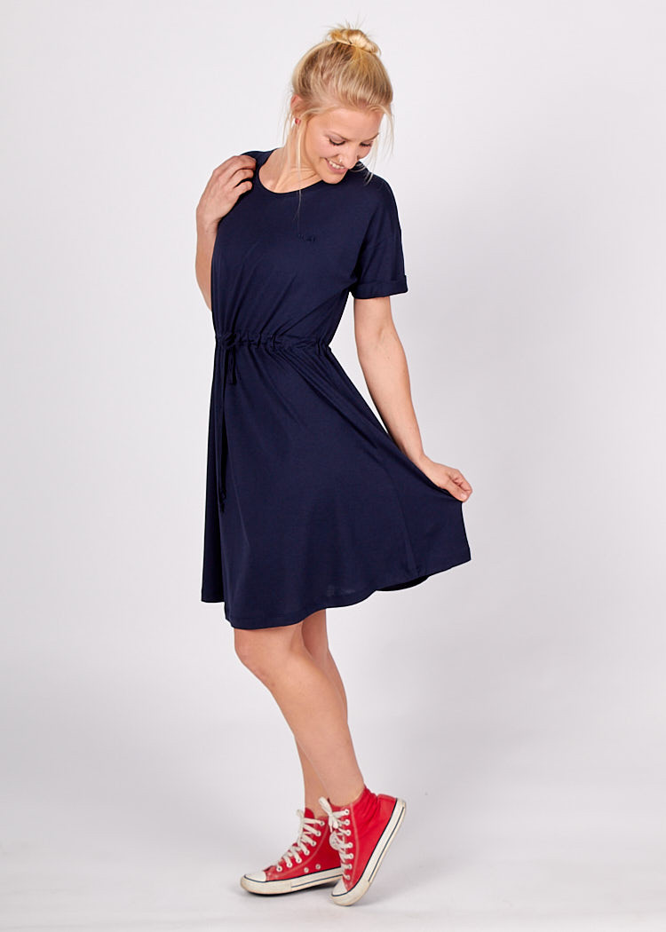 DAMEN T-SHIRT KLEID MARITIM BLUE