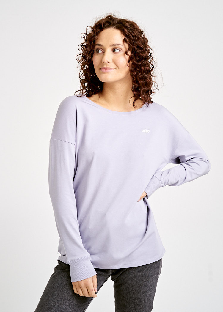 DAMEN LANGARMSHIRT LAVENDER AURA CUFF