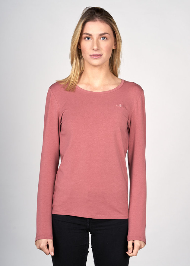 DAMEN LANGARMSHIRT ROSEWOOD