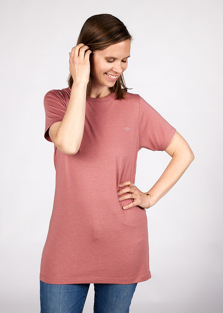 DAMEN WOODSHIRT LANG ROSEWOOD