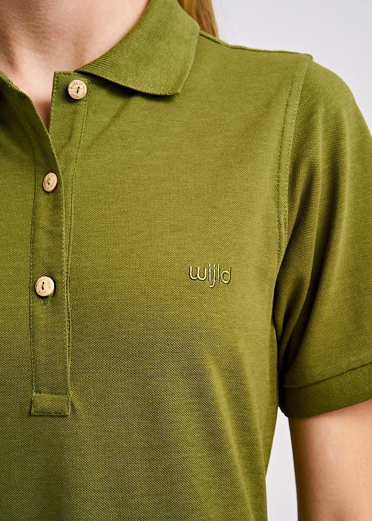 DAMEN POLO-KLEID OLIVE