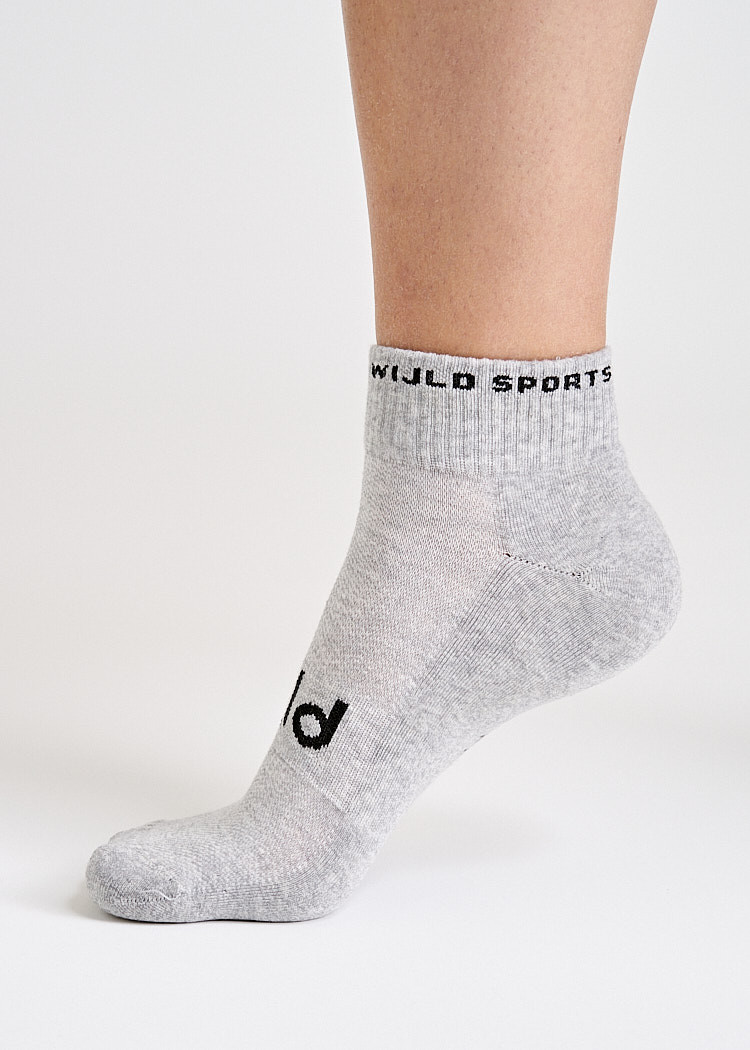 HALBHOHE SPORTSOCKEN GRAY MELANGE
