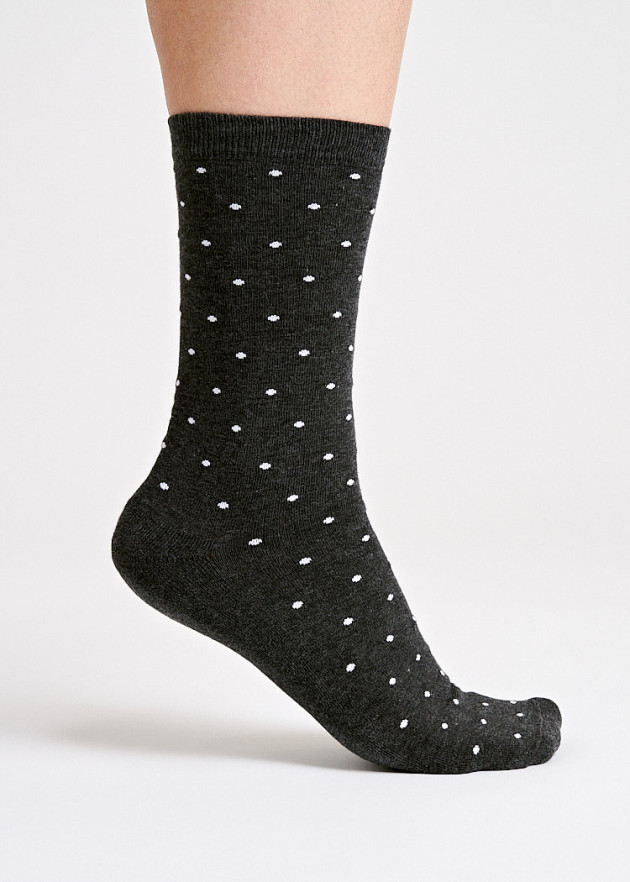 SOCKEN MIT PUNKTEN ANTHRAZIT