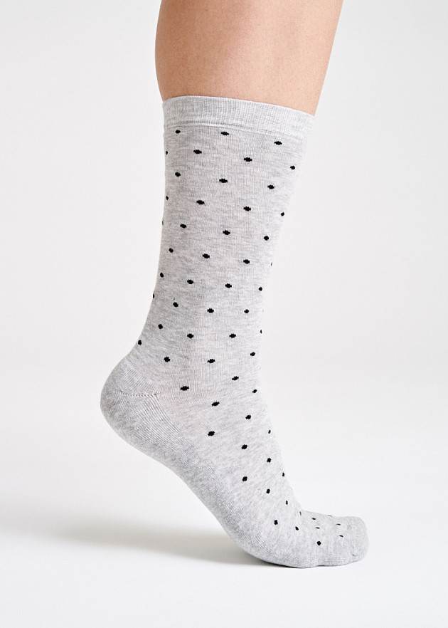 SOCKEN MIT PUNKTEN LIGHTGRAY