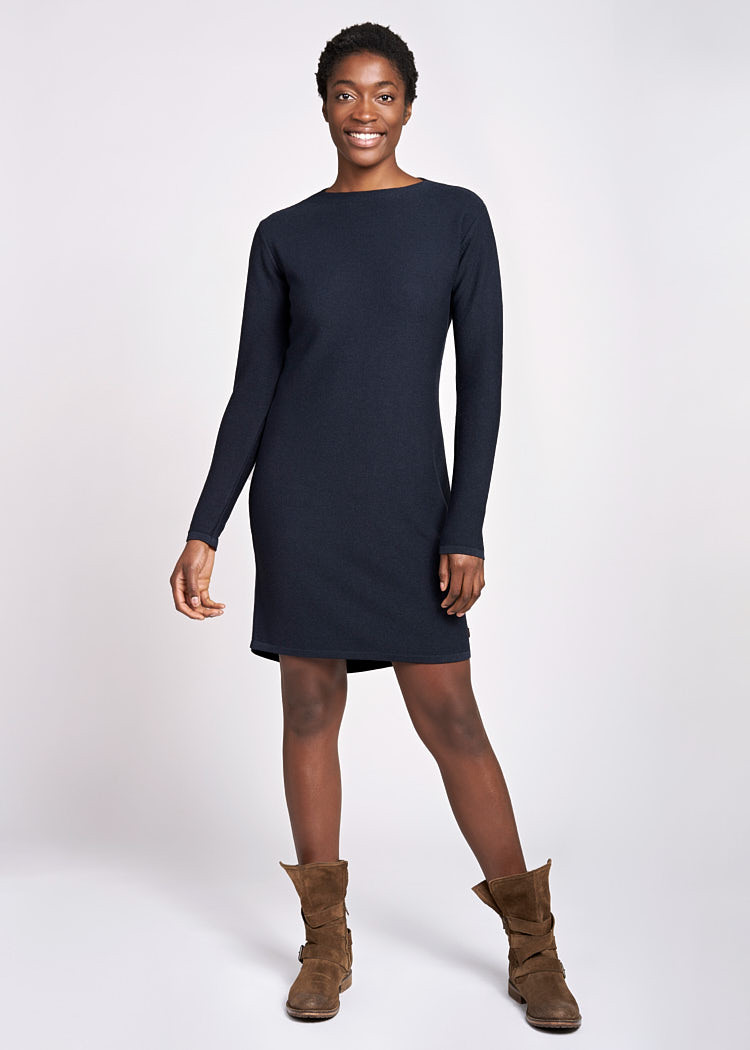 DAMEN STRICKKLEID INDIGO BLUE