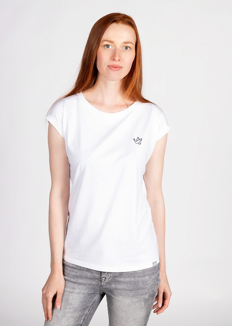 DAMEN WOODSHIRT KIMONO FRIEDENSSHIRT