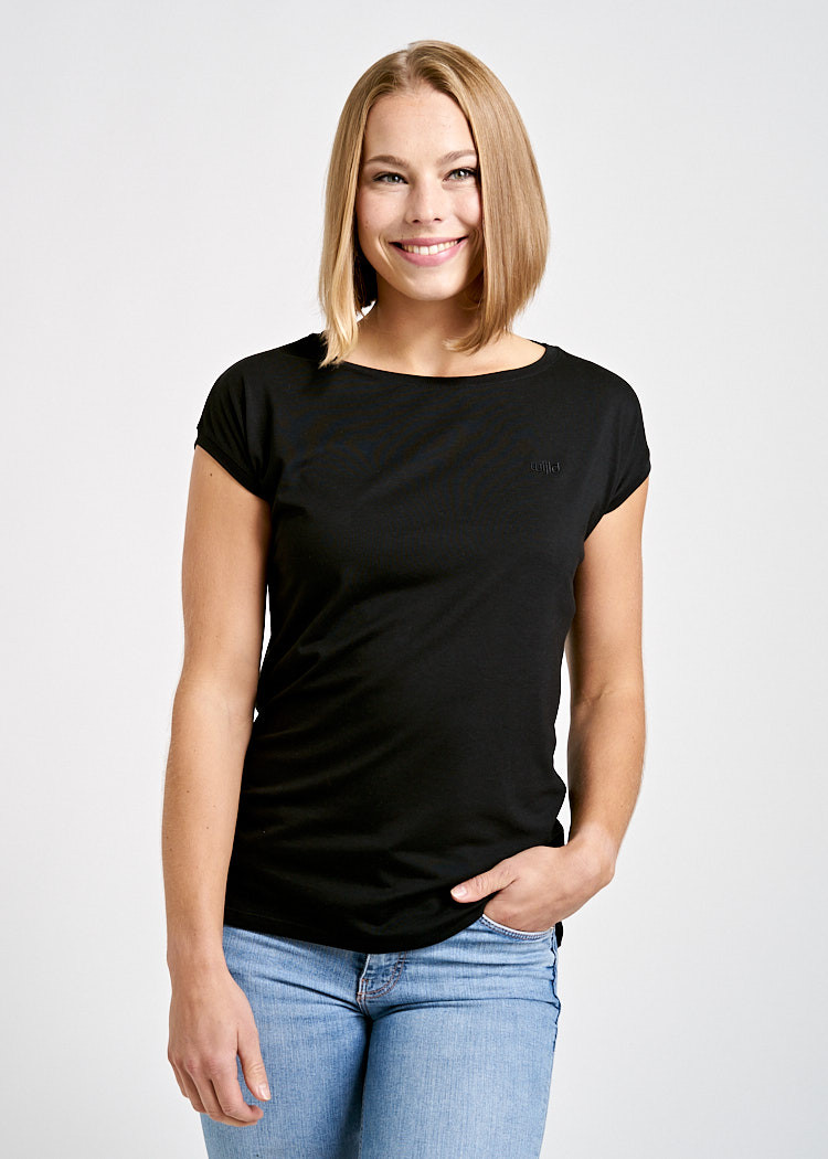 DAMEN WOODSHIRT KIMONO BLACK