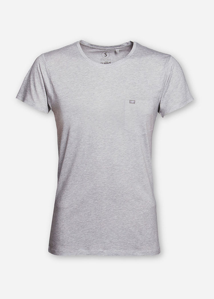 HERREN POCKET WOODSHIRT GRAY MELANGE