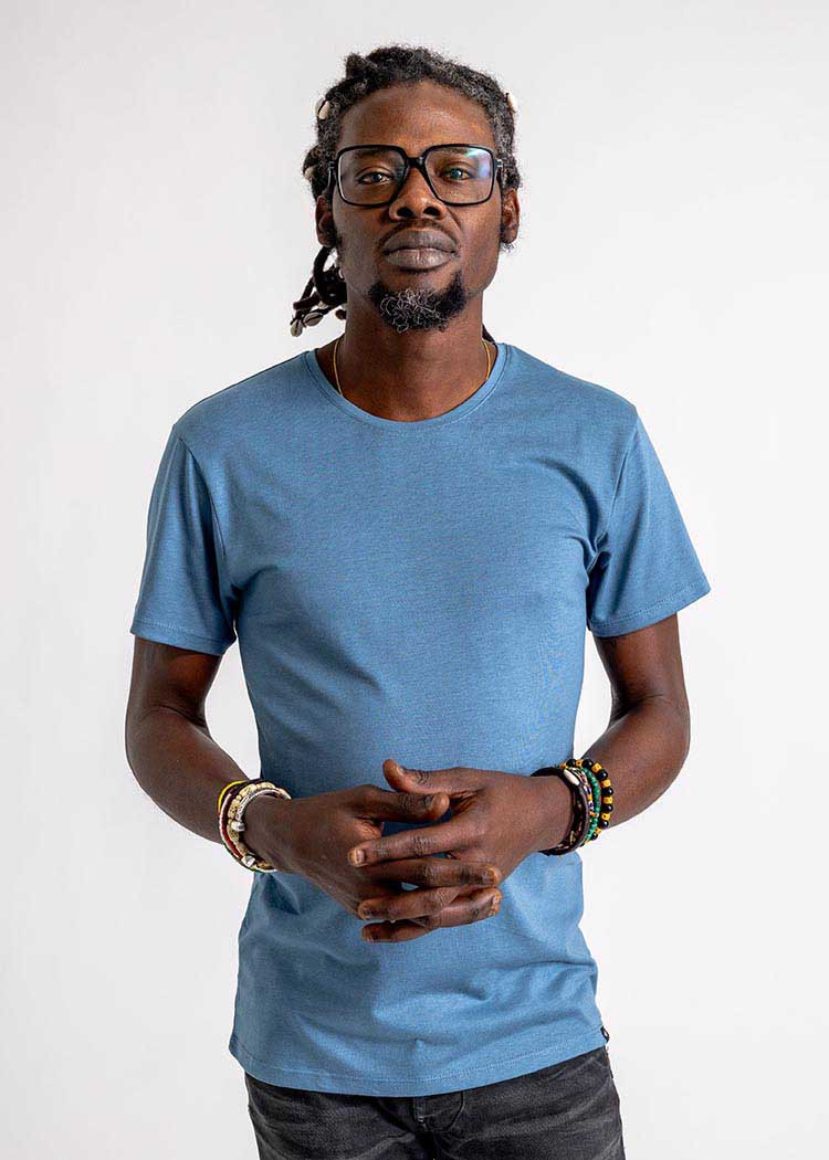 HERREN WOODSHIRT BLUE STONE