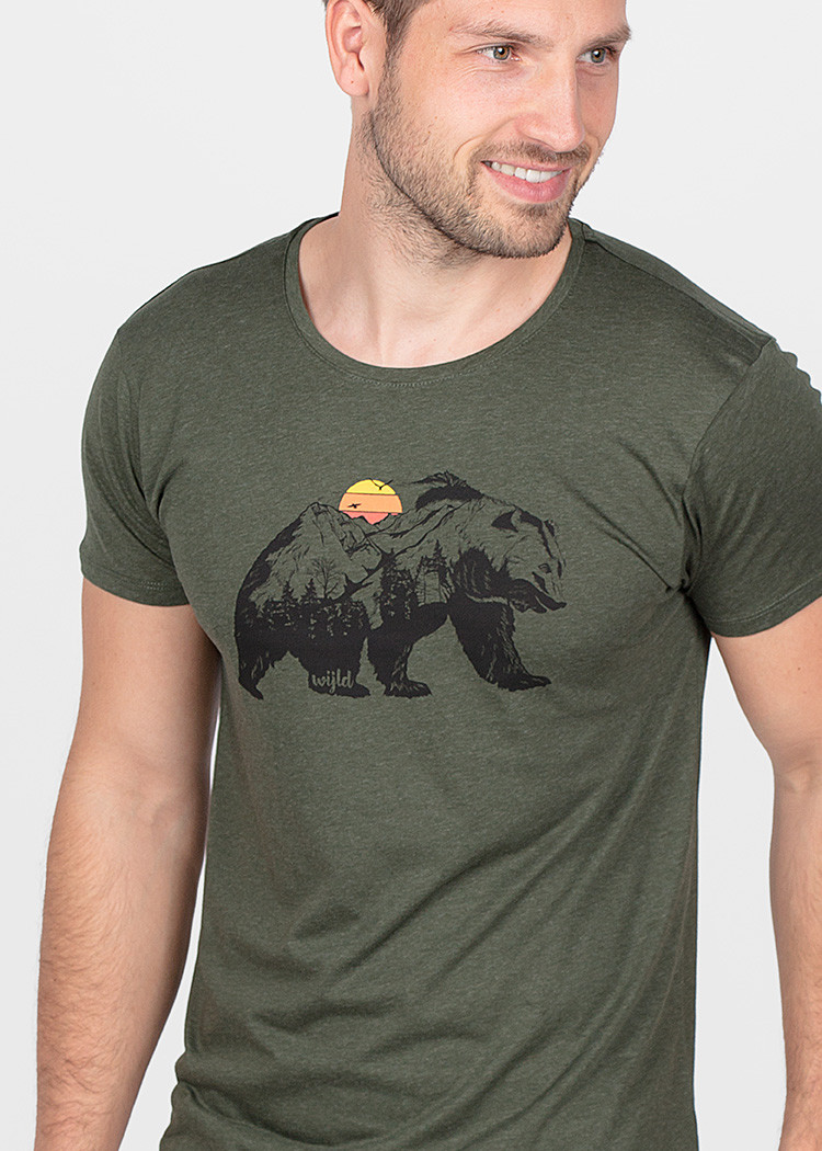 HERREN SUNSET BEAR WOODSHIRT