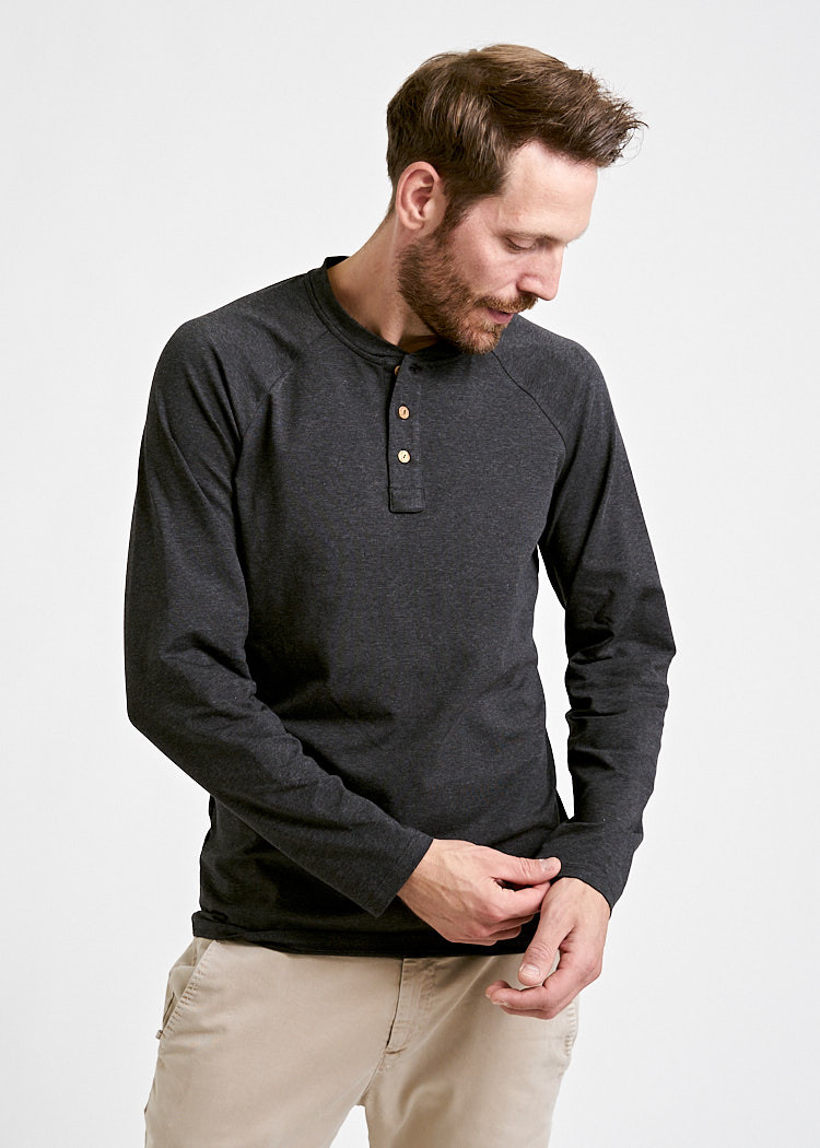 HERREN LANGARMSHIRT ANTHRAZIT