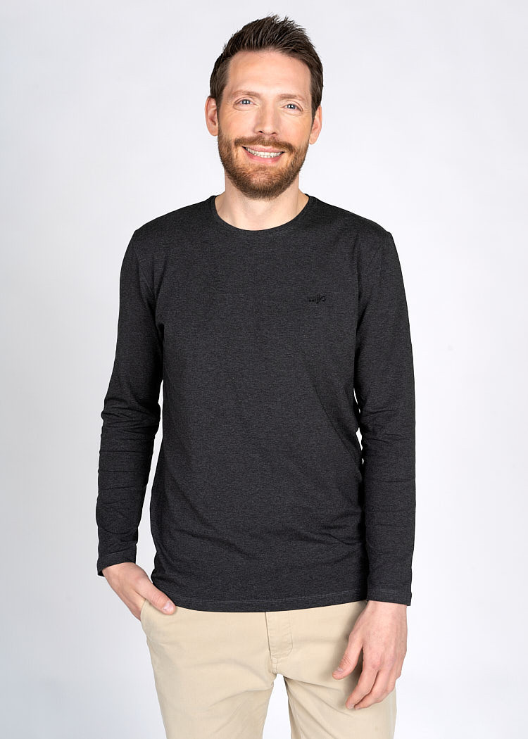 HERREN LANGARMSHIRT ANTHRAZIT