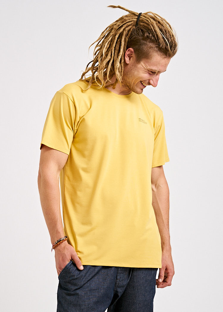HERREN WOODSHIRT LOOSE TEE OCHRE