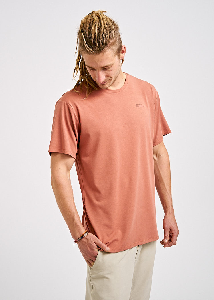 HERREN WOODSHIRT LOOSE TEE COPPER RED