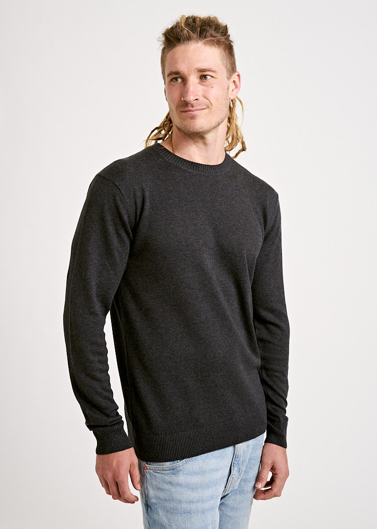 HERREN STRICKPULLOVER ANTHRAZIT