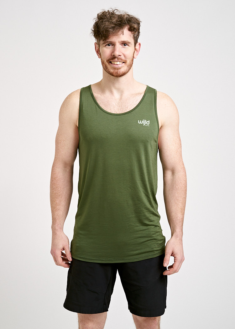 HERREN SPORT TANK TOP OLIVE