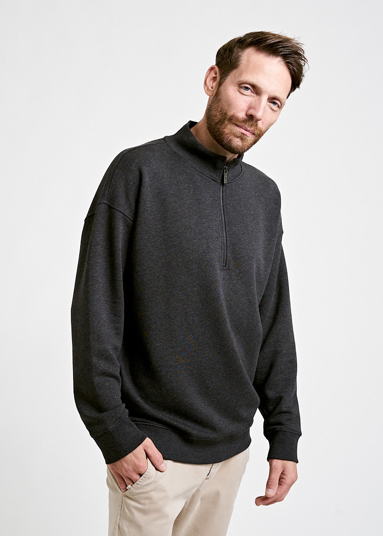 HERREN SWEATER TROYER ANTHRAZIT