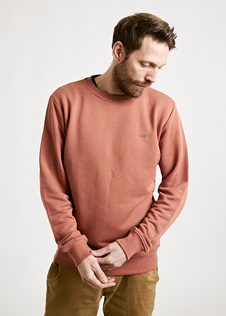 HERREN SWEATER COPPER RED