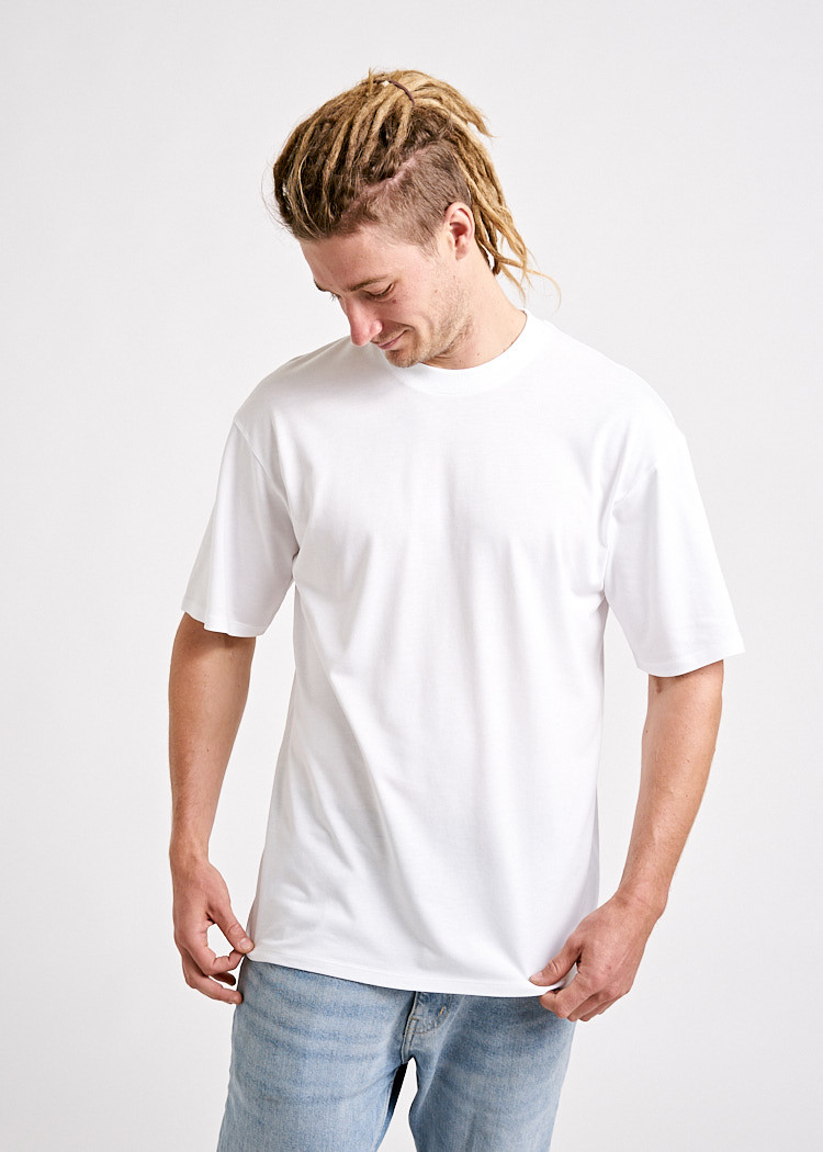 HERREN WOODSHIRT OVERCUT BRIGHT WHITE