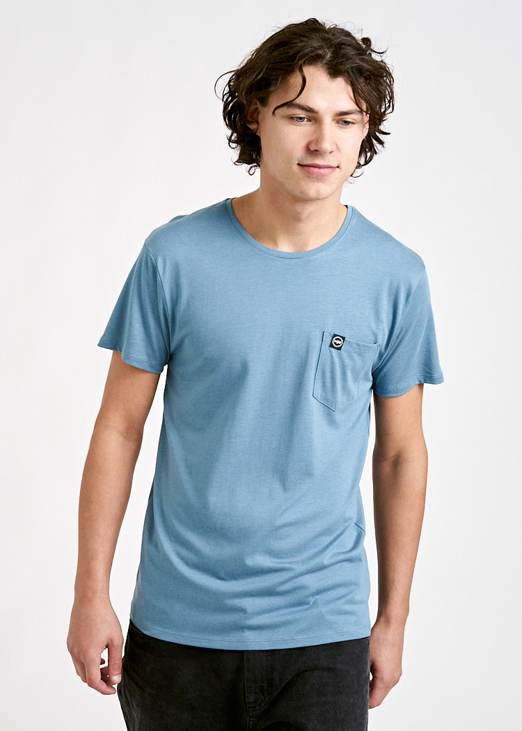 HERREN POCKET WOODSHIRT BLUE STONE