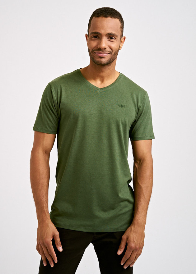 HERREN V-AUSSCHNITT WOODSHIRT BLACK FOREST