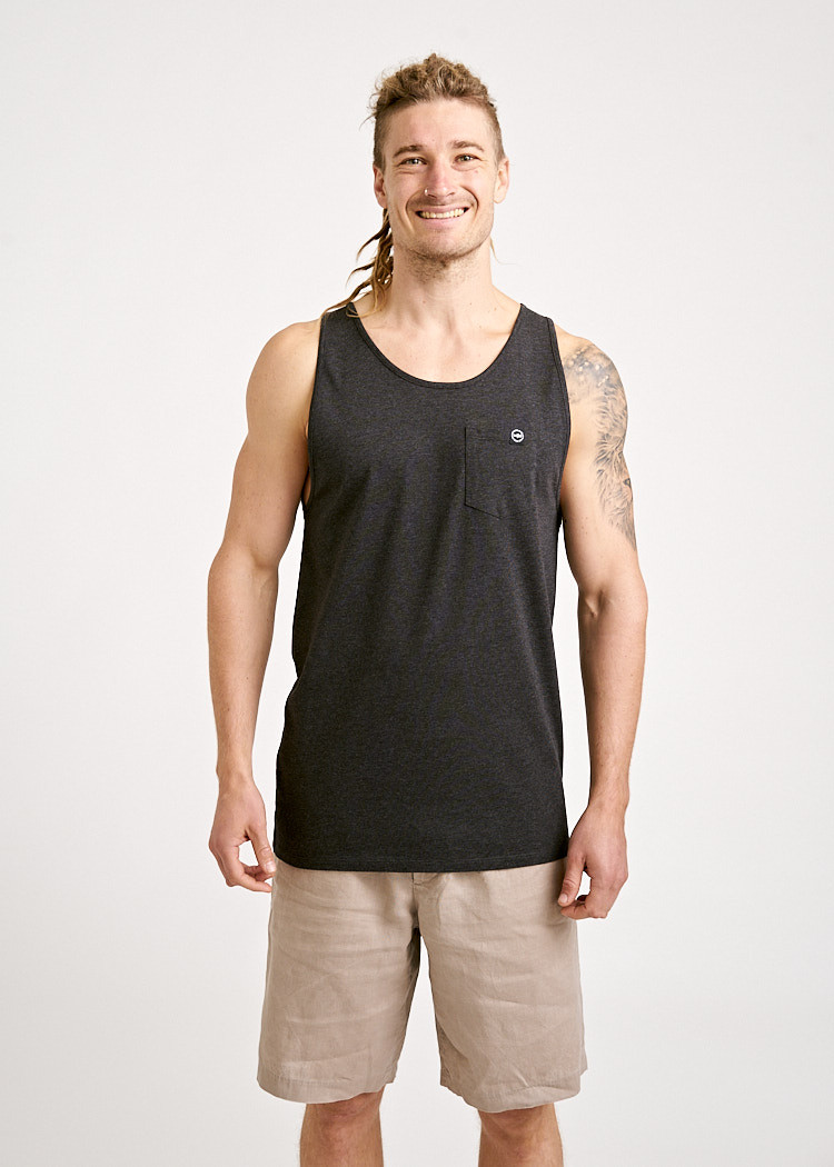 HERREN TANK TOP ANTHRAZIT