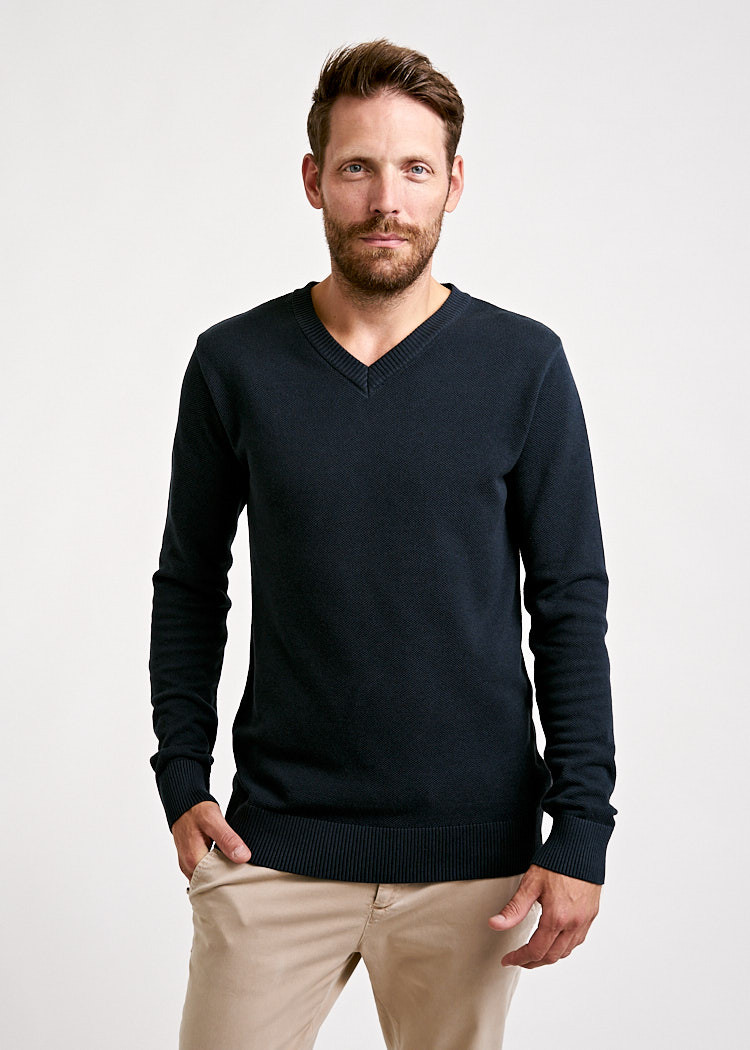 HERREN STRICKPULLOVER CARBON